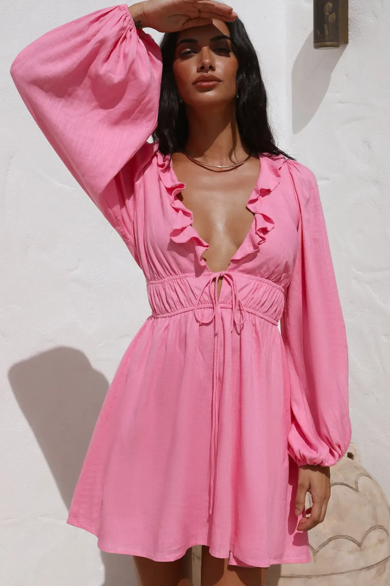 No Need To Talk Dress Pink