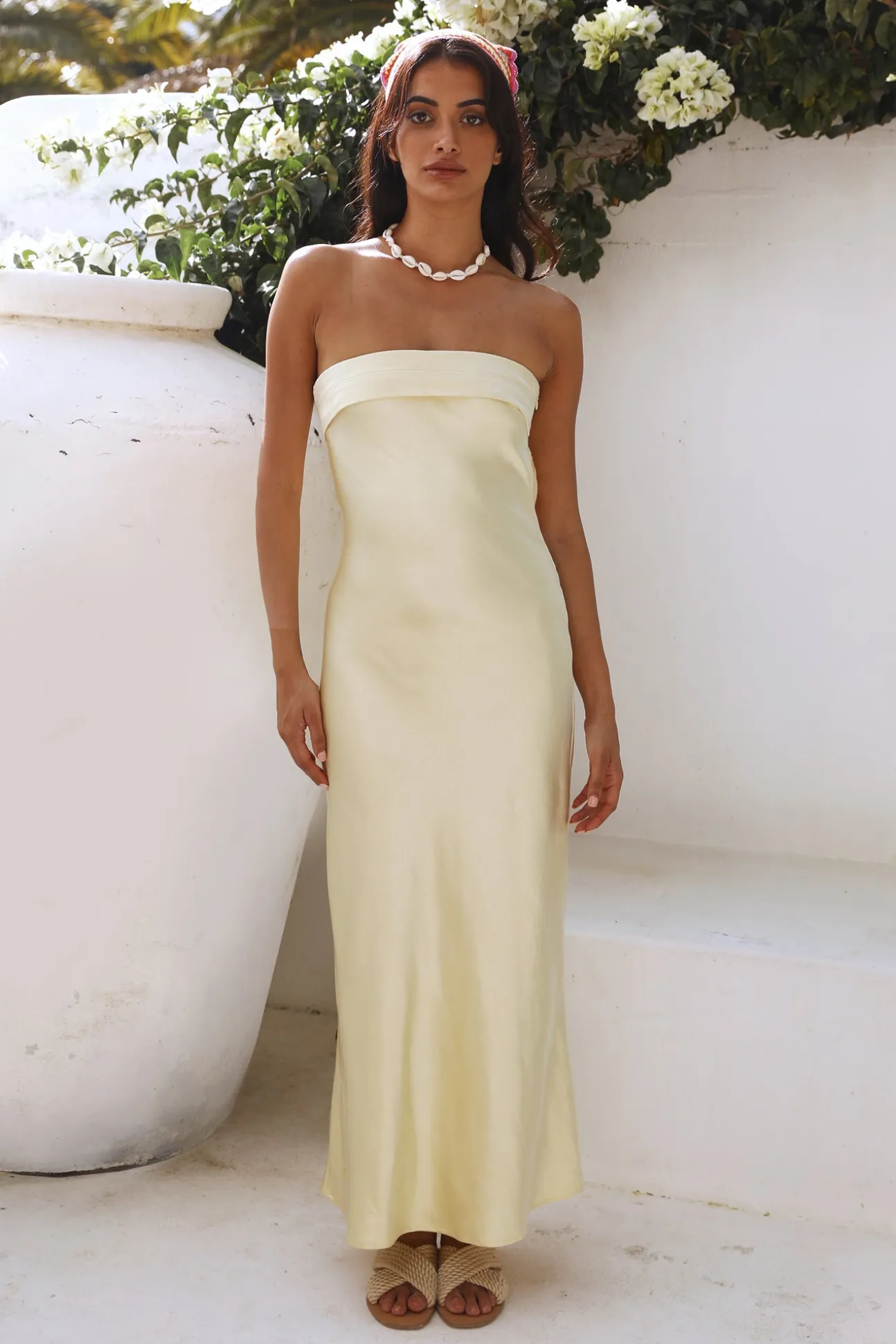 No Two Alike Maxi Dress Yellow