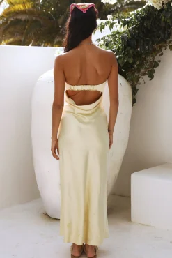 No Two Alike Maxi Dress Yellow