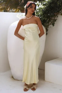 No Two Alike Maxi Dress Yellow