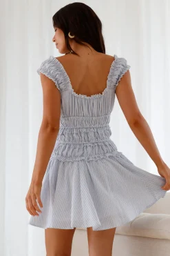 Ocean Breath Mini Dress Blue