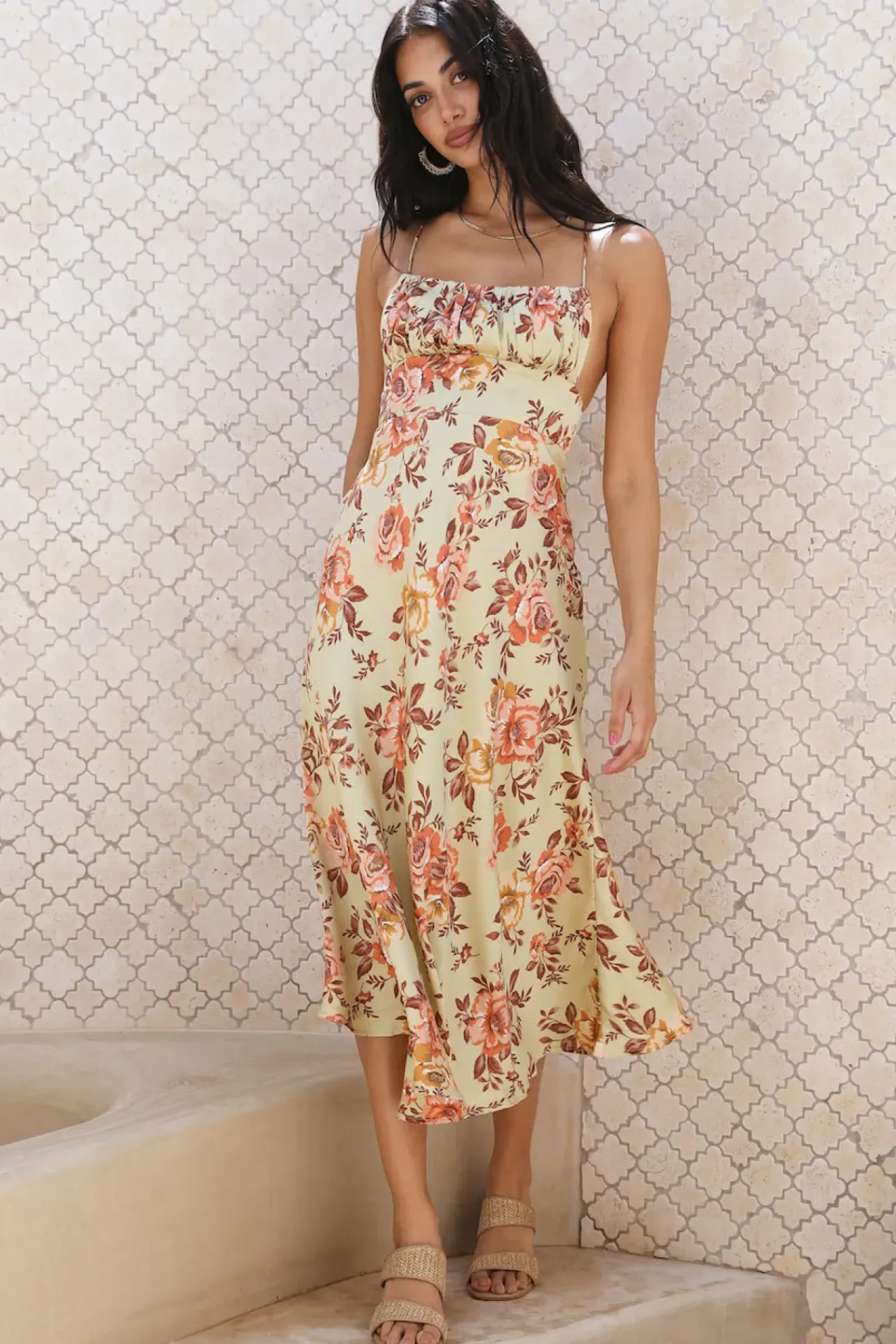 Ocean Breeze Midi Dress Green