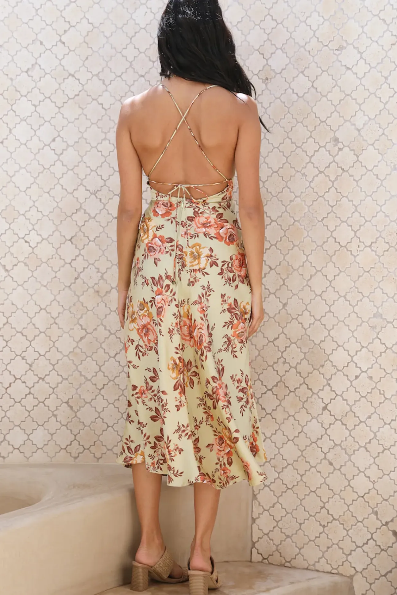 Ocean Breeze Midi Dress Green