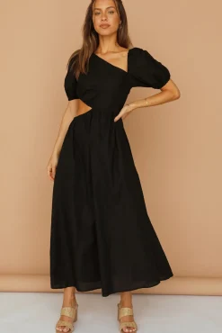 Ocherous Maxi Dress Black