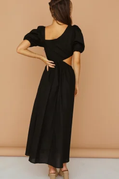 Ocherous Maxi Dress Black