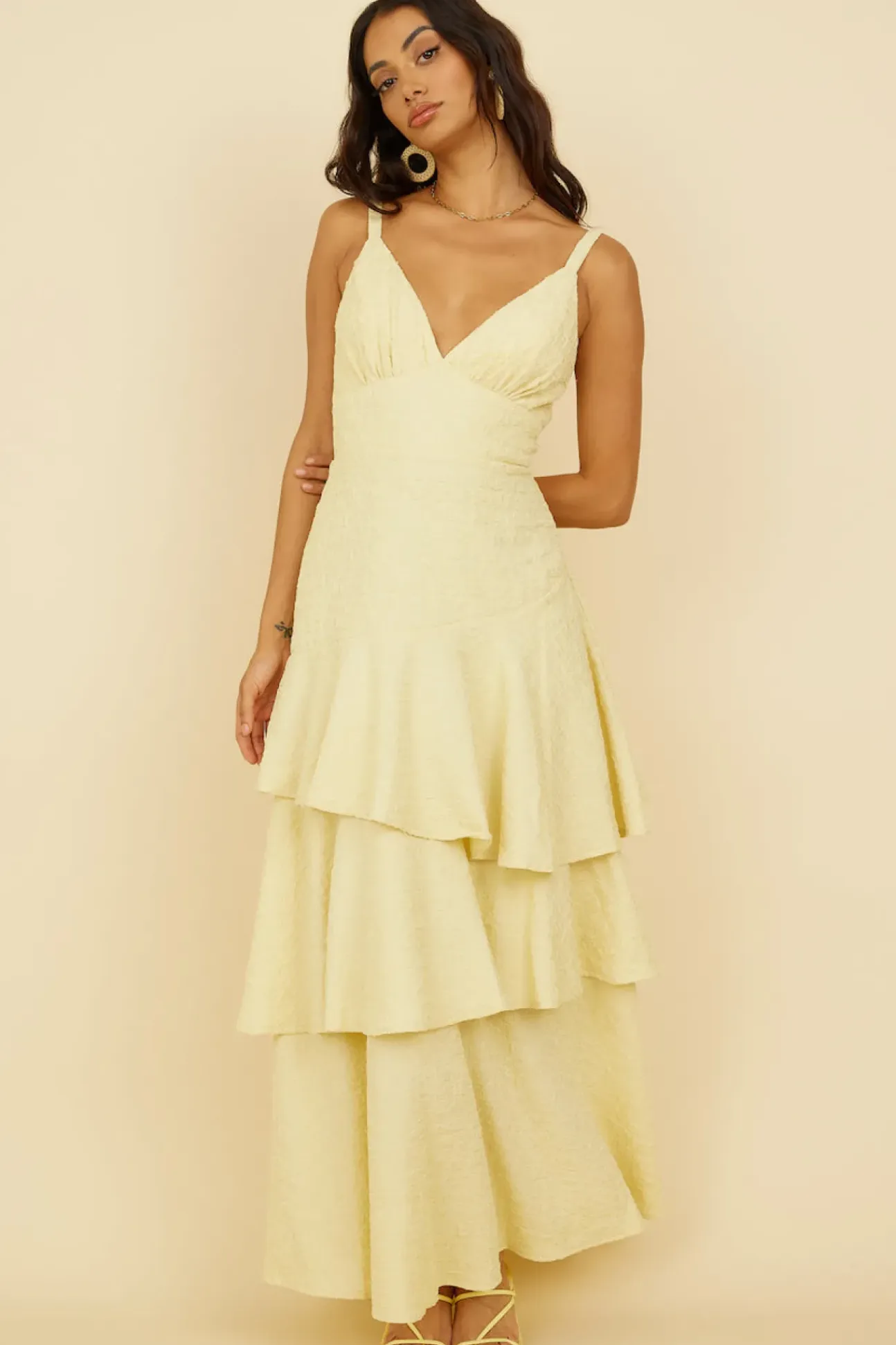 Oh Sunflower Dreams Maxi Dress Yellow