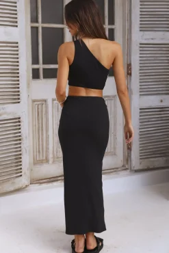 One Becomes Two Crop Top Black