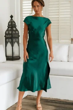 One Last Song Maxi Dress Forest Green
