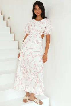 On The Move Maxi Dress Pink
