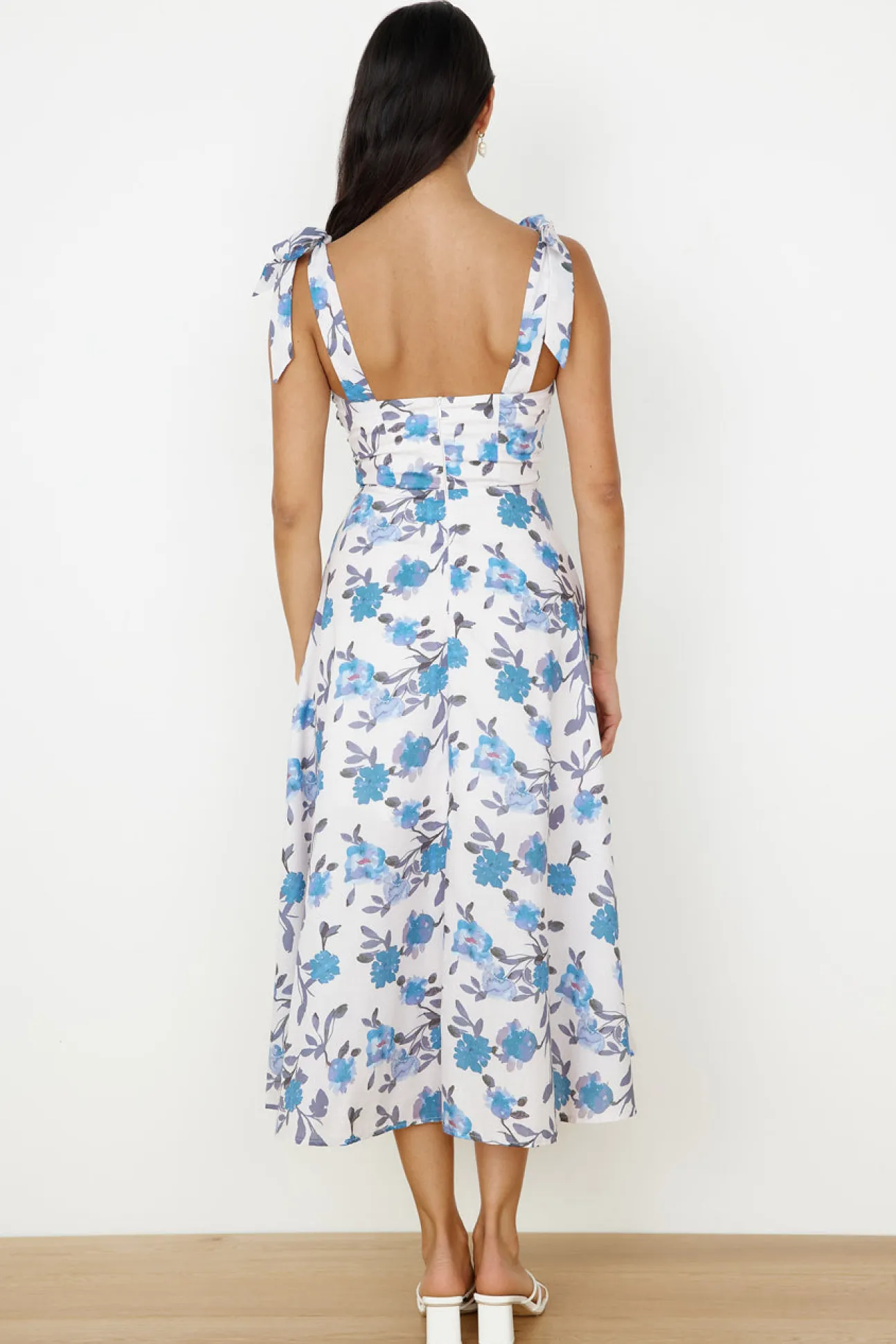 On The Roof Midi Dress Blue