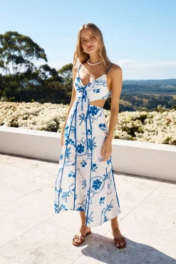 Open Doors Maxi Dress Blue