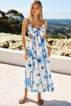 Open Doors Maxi Dress Blue
