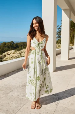 Open Doors Maxi Dress Green