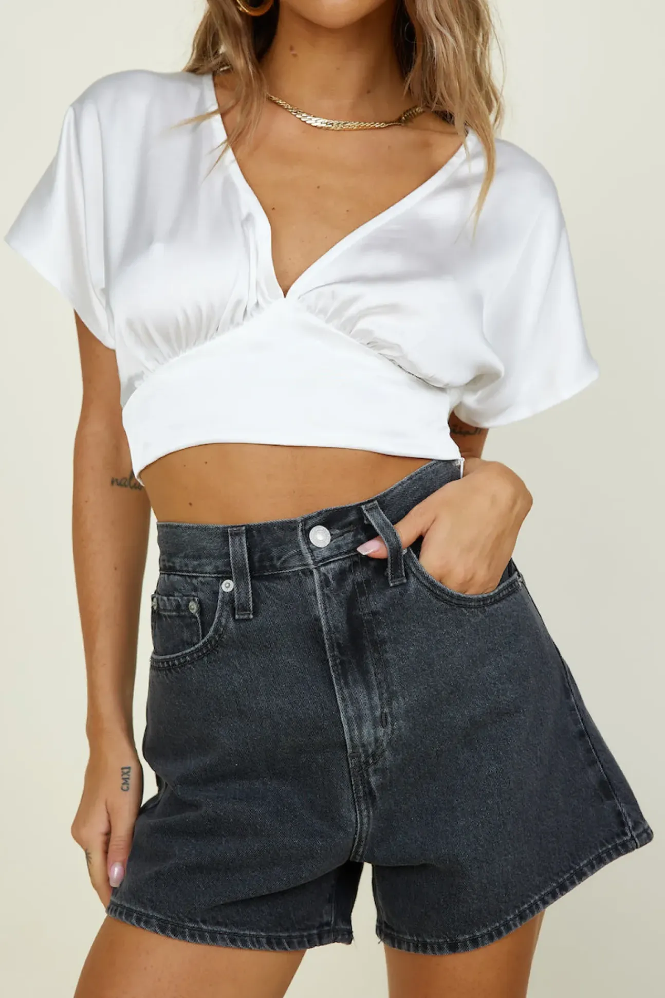 Out Of Mind Crop Top White