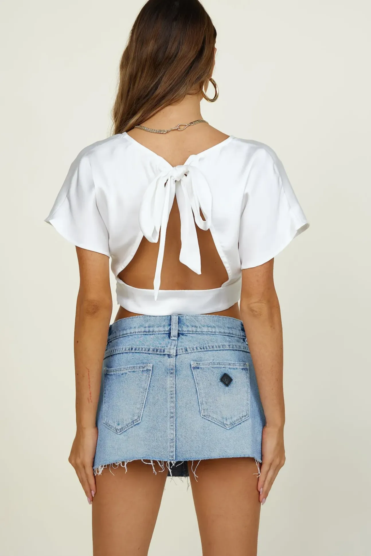 Out Of Mind Crop Top White
