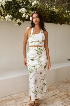 Over The Hedges Maxi Skirt Green