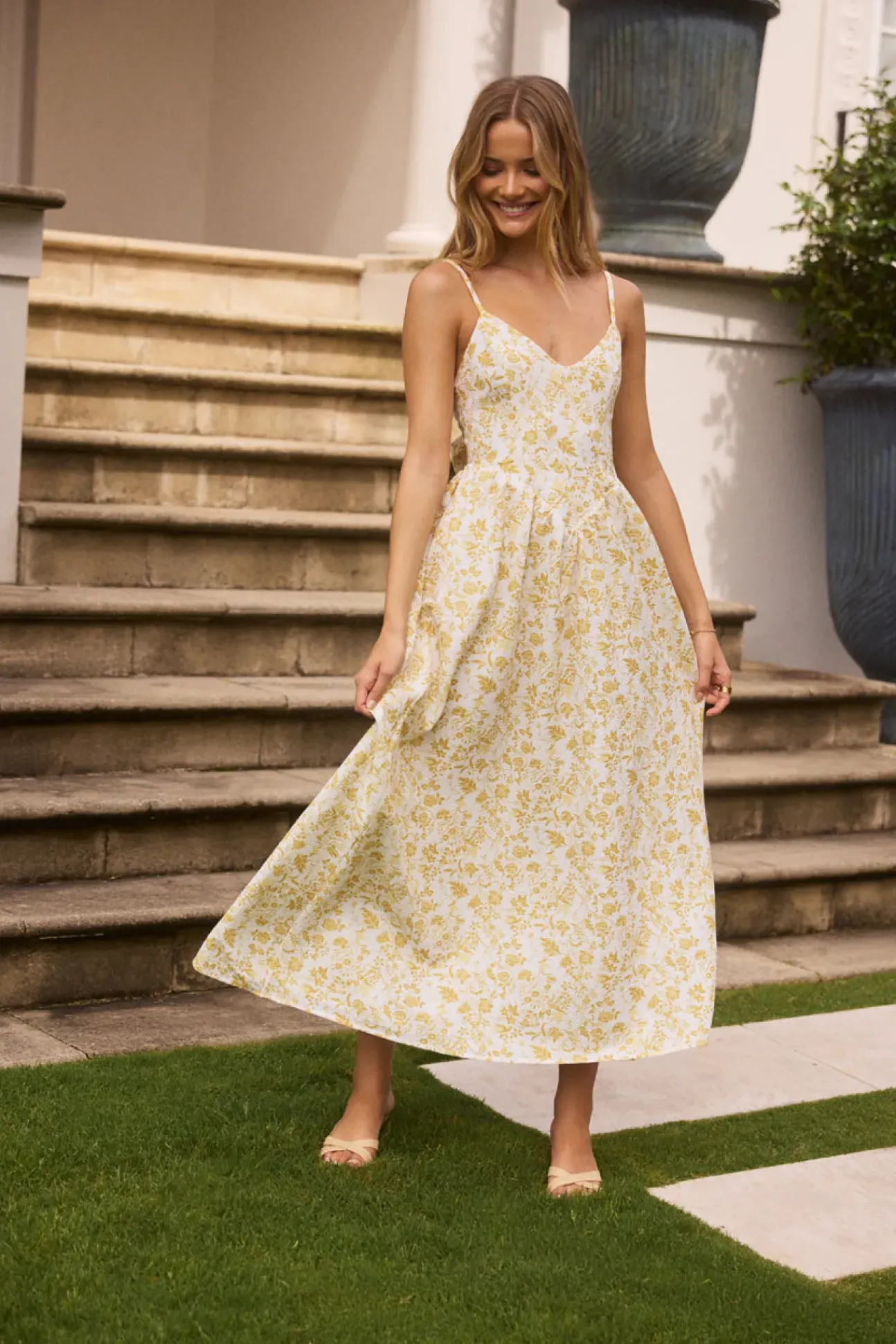 Painted Skies Maxi Dress Yellow
