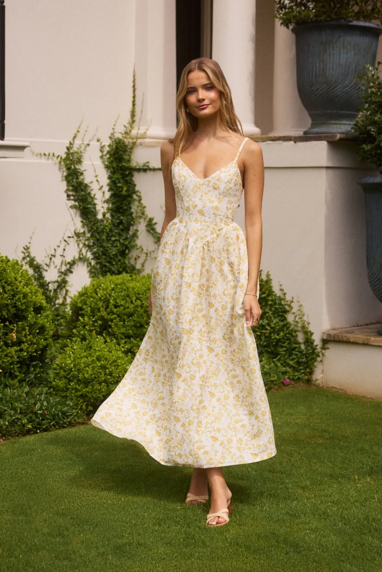 Painted Skies Maxi Dress Yellow