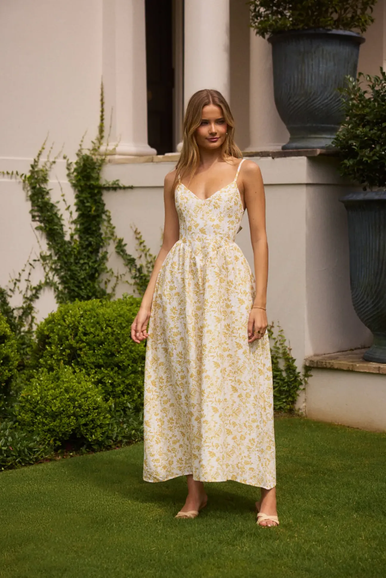 Painted Skies Maxi Dress Yellow