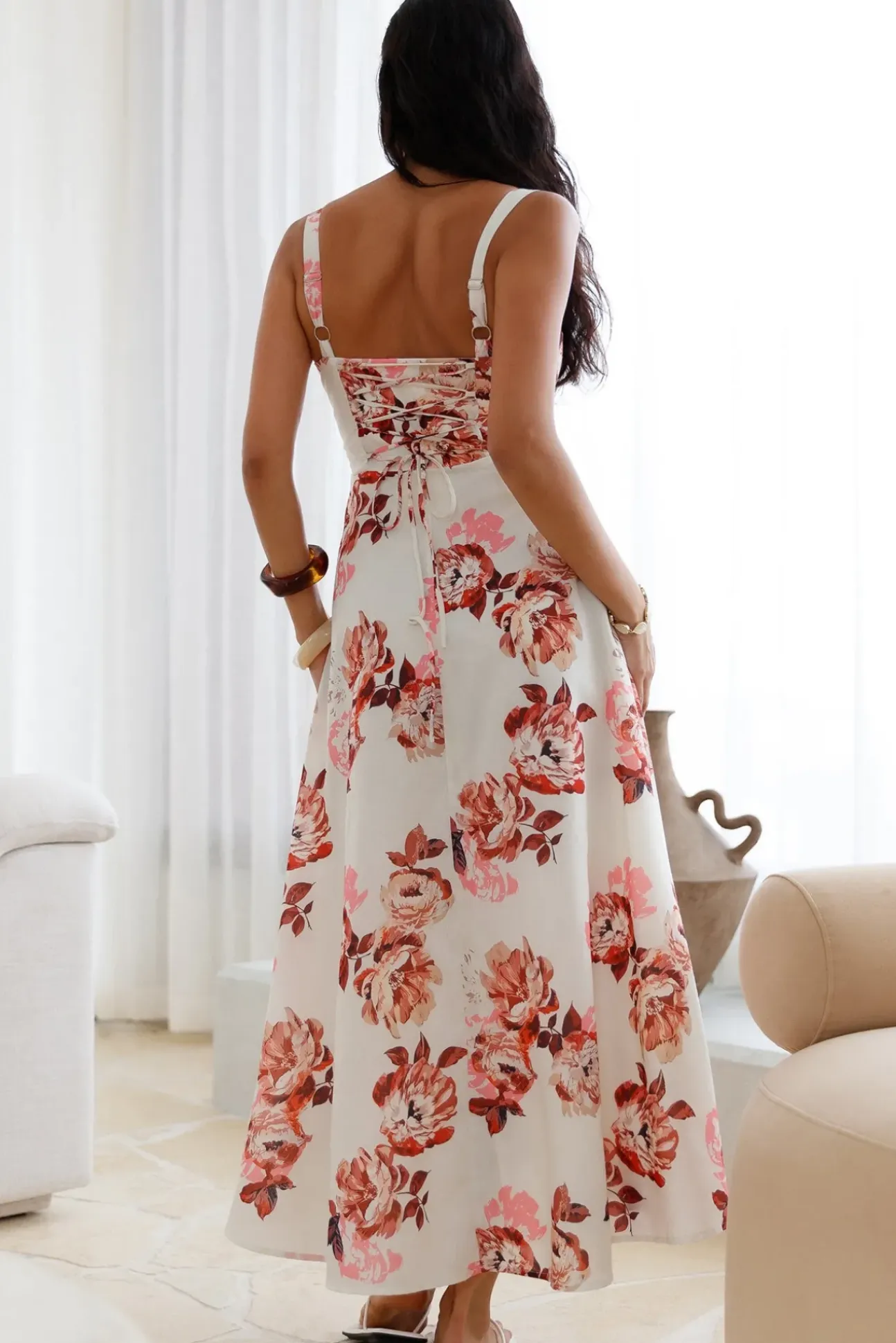 Palermo Mornings Midi Dress Cream