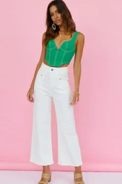 PAPER HEART Rollin Cord Jeans White