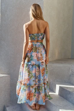 Parisian Escape Bandeau Top Floral