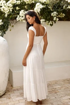 Party Favour Maxi Dress White