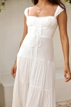 Party Favour Maxi Dress White