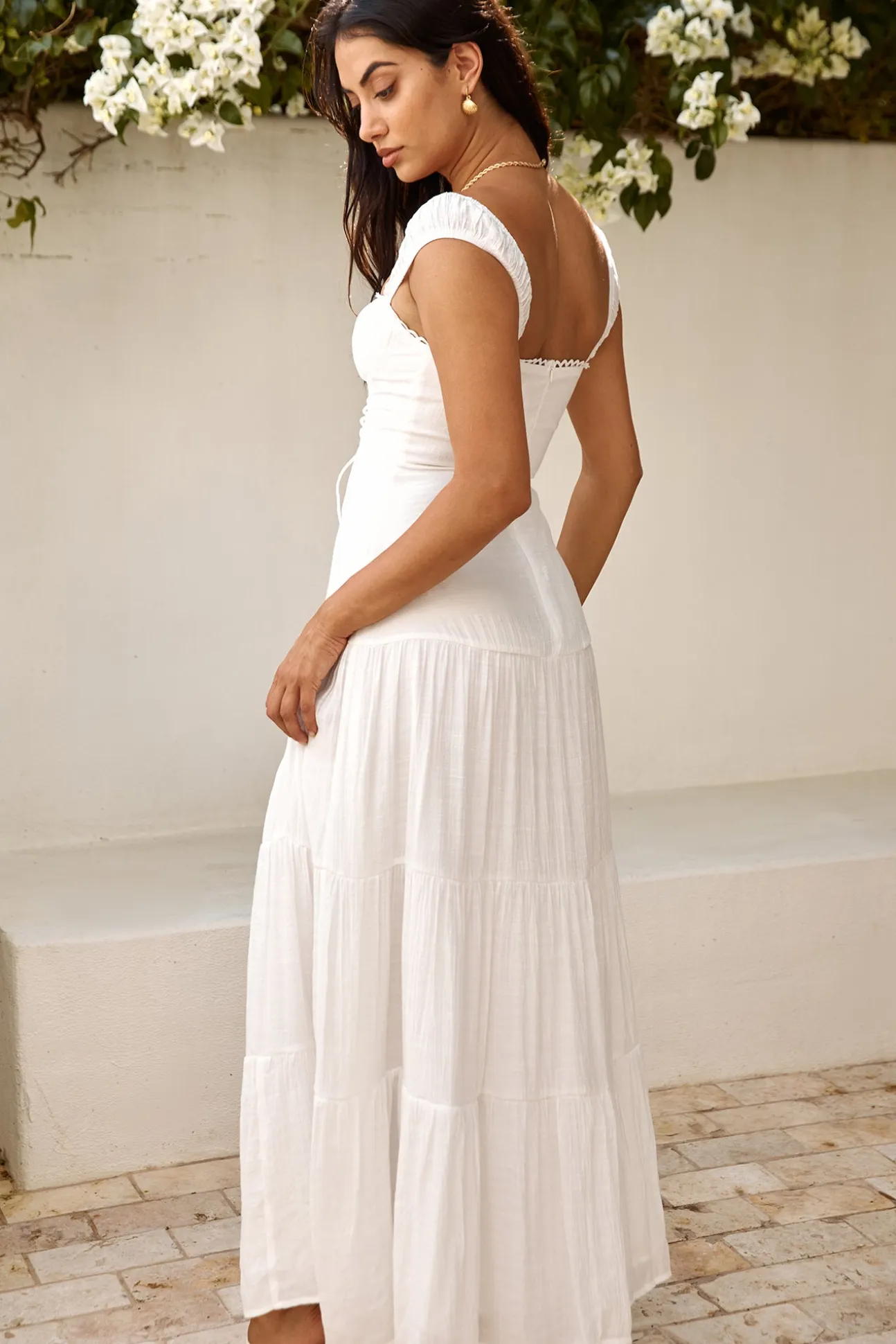 Party Favour Maxi Dress White