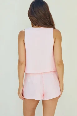 Pearlescent Jewels Crop Top Pink