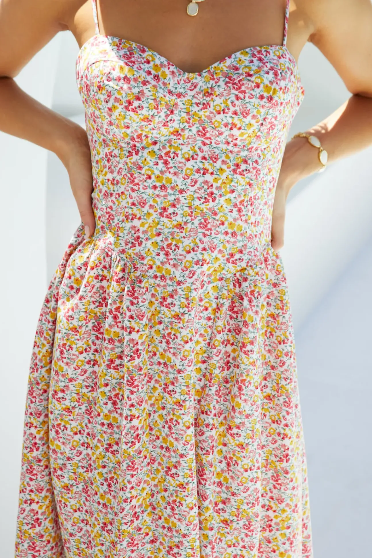 Petal Play Midi Dress Pink