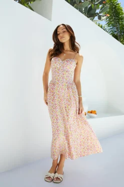 Petal Play Midi Dress Pink