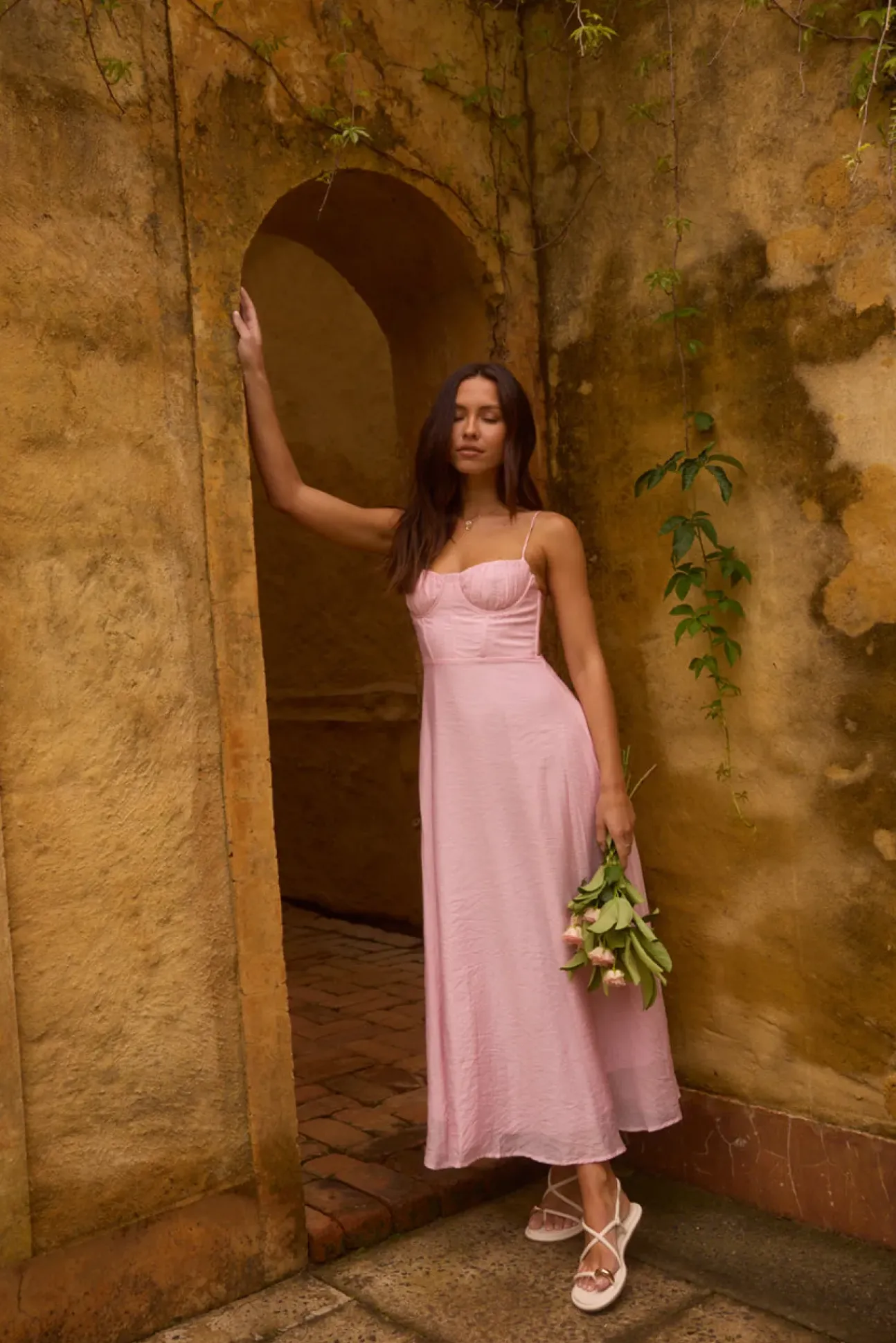 Petals on the Wind Maxi Dress Pink
