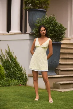 Picnic Perfect Mini Dress Yellow