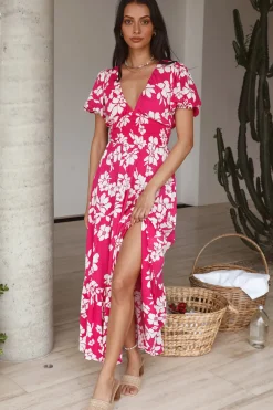 Planting Flowers Maxi Dress Pink