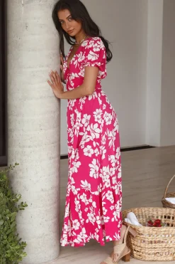 Planting Flowers Maxi Dress Pink