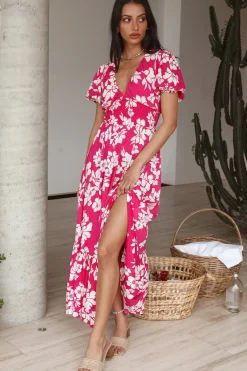 Planting Flowers Maxi Dress Pink