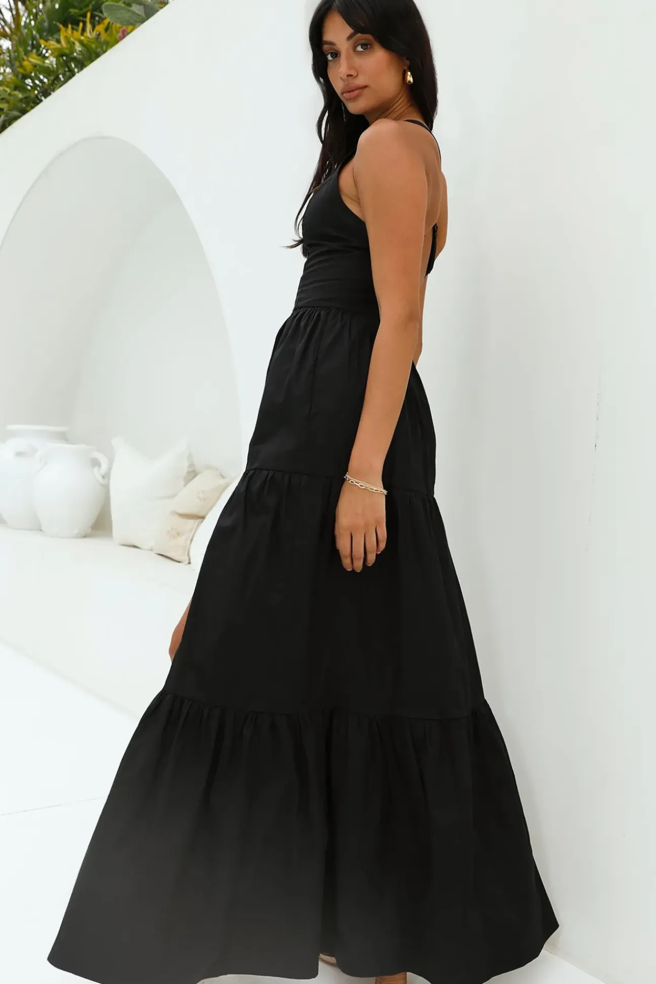 Polished Beauty Maxi Dress Black