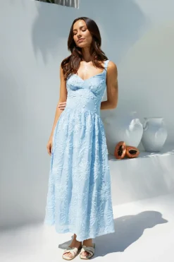 Porcelain Princess Maxi Dress in Blue