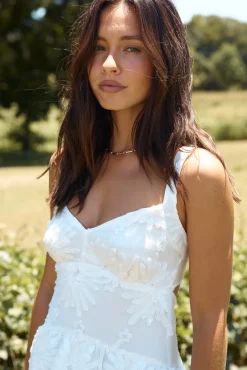 Porcelain Princess Maxi Dress White
