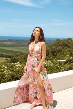 Power Of Flowers Maxi Dress Pink