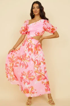 Pretty Lies Maxi Dress Pink