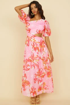Pretty Lies Maxi Dress Pink
