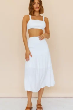 Prosecco Summers Crop Top White