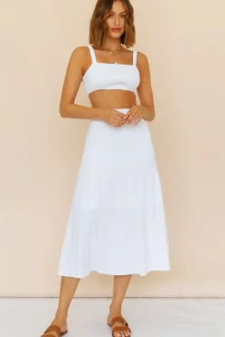 Prosecco Summers Crop Top White