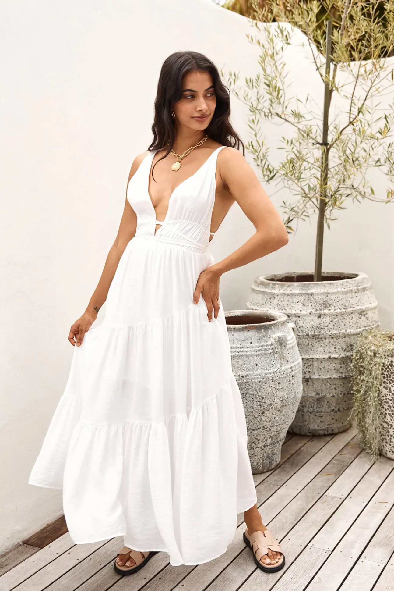 Pure Delights Maxi Dress White
