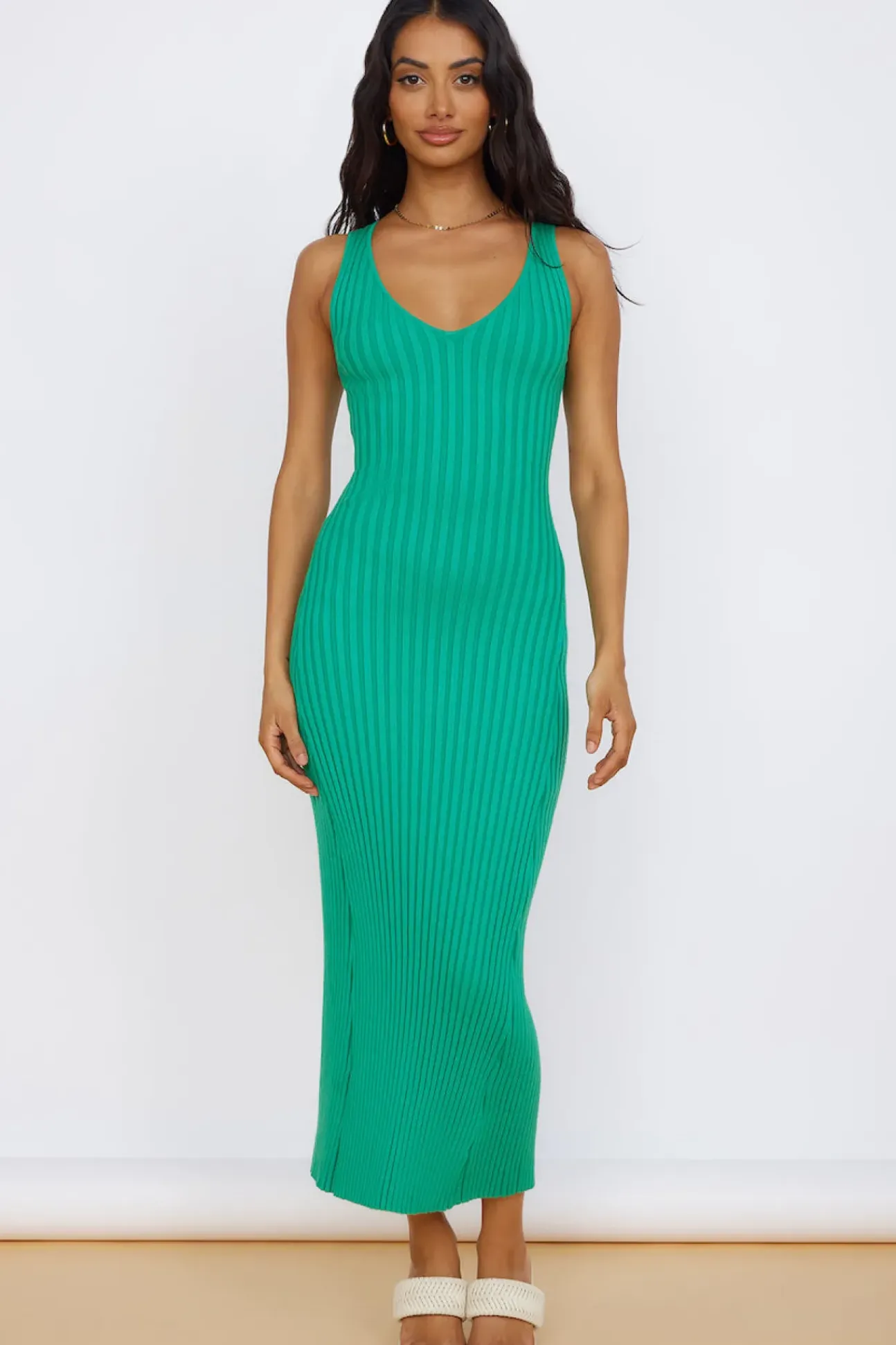 Radiant Glow Maxi Dress Green
