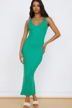Radiant Glow Maxi Dress Green