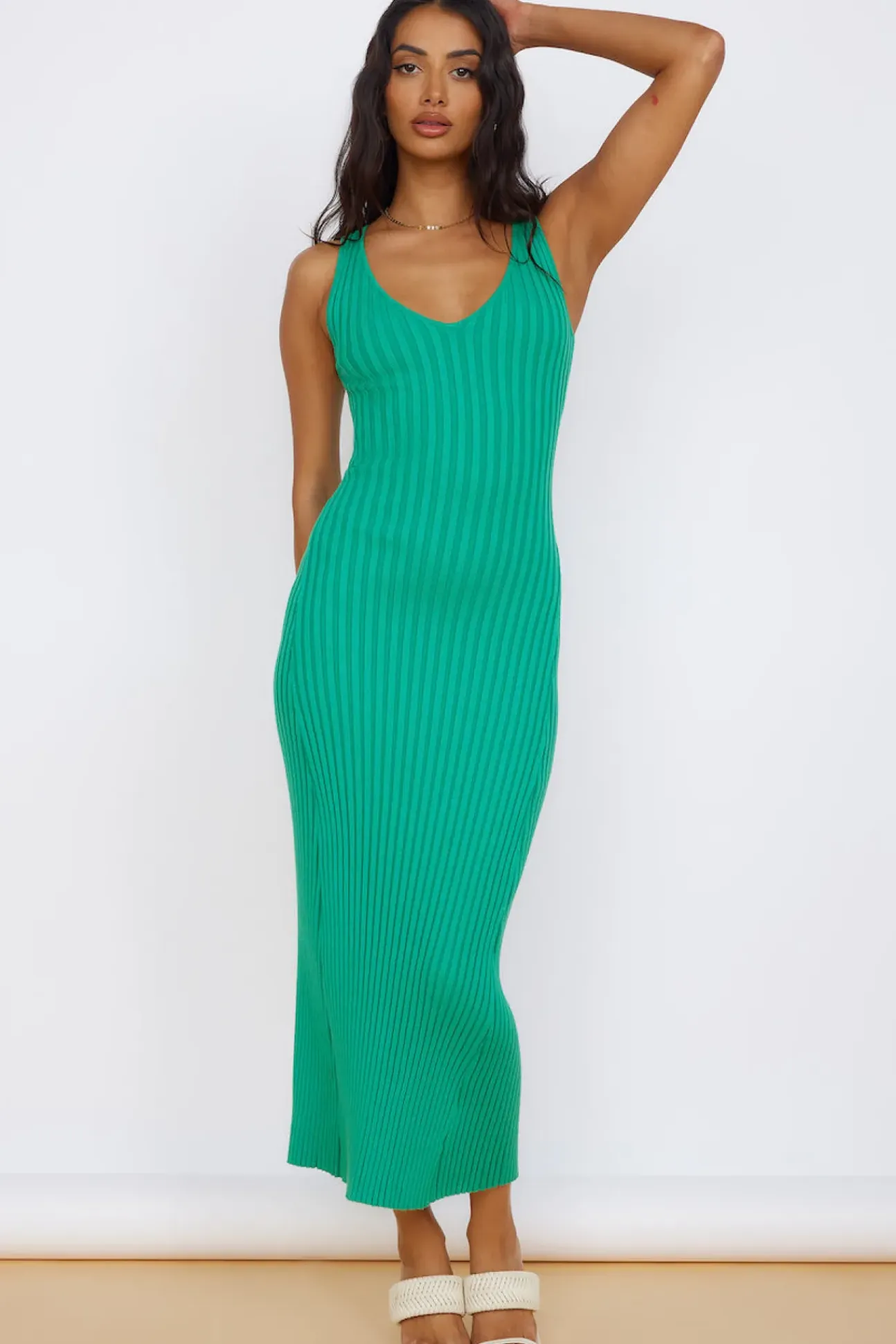 Radiant Glow Maxi Dress Green