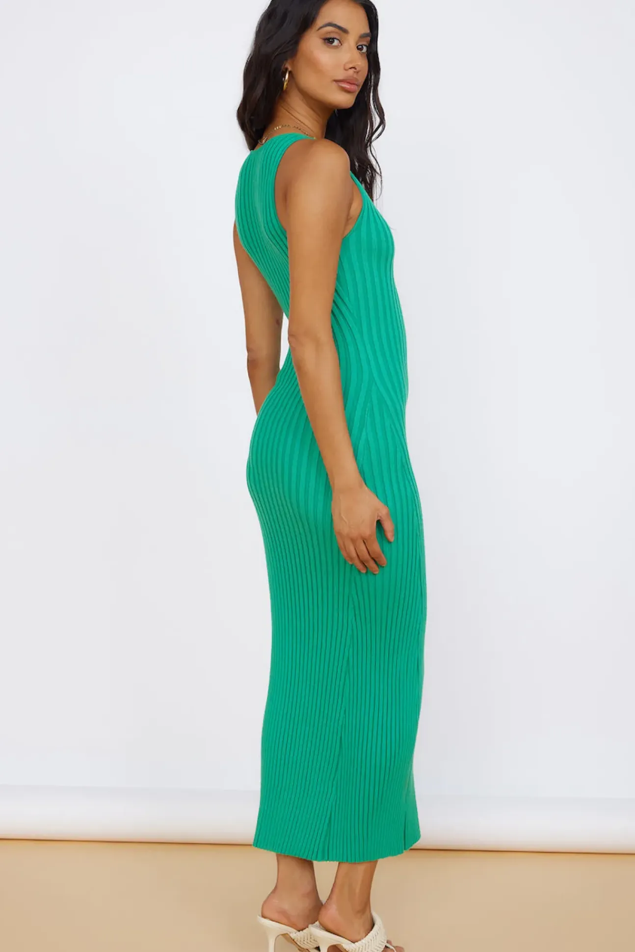 Radiant Glow Maxi Dress Green